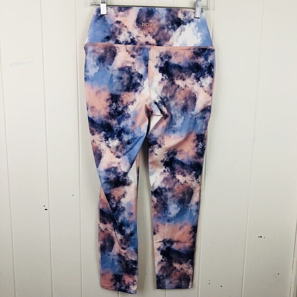 Roxy Kaileo Womens High-Waisted Ankle Leggings Mellow Rose Cloud Colors Large - Picture 8 of 14